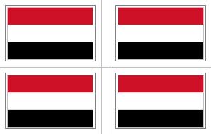 Yemen Flag Stickers - 50 per sheet