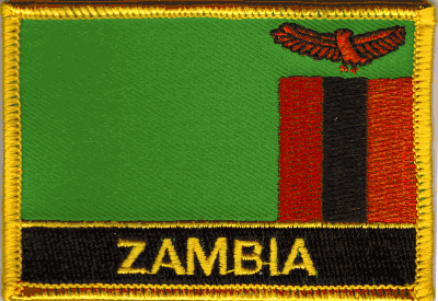 Zambia Flag Patch - With Name