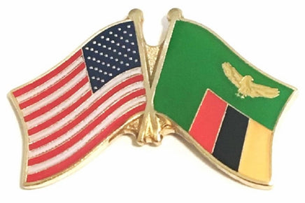 Zambia Friendship Flag Lapel Pins