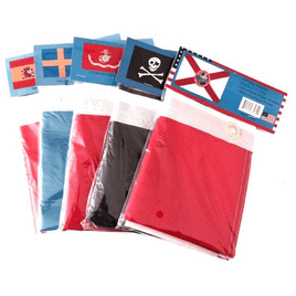 an image of five polyester flags in their original packaging