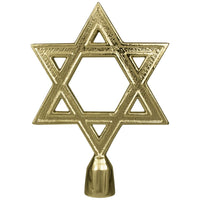 Brass Star of David flagpole ornament