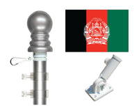 Afghanistan flag with spinner pole