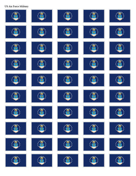 Air Force Flag Sheet Stickers