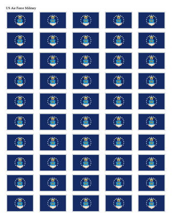 Air Force Flag Sheet Stickers