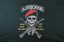 Army Airborne Mess With The Best Polyester Flag - 3'x5'