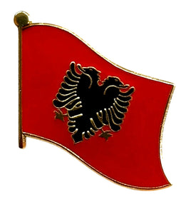 Albania single flag pin