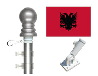Albania flag and spinner pole