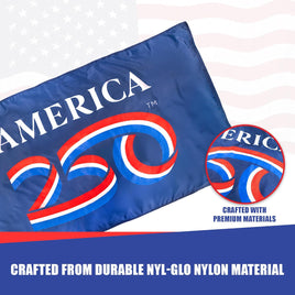 America 250 Flag, Crafted from Durable Nyl-Glo Nylon Material