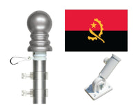 Angola flag and spinner pole