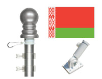 Belarus flag and spinner pole