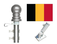 Belgium flag and spinner pole