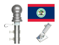 Belize flag and spinner pole