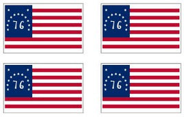 Bennington flag sheet stickers