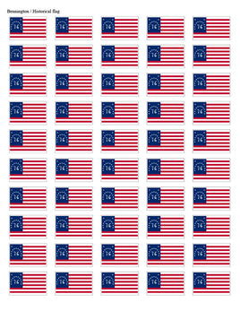 Bennington state flag sheet stickers