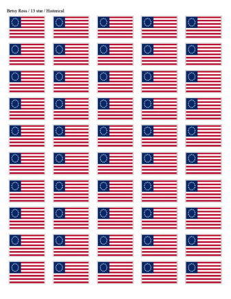 Betsy Ross Flag Sticker Sheet