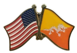 Bhutan Friendship Flag Lapel Pins
