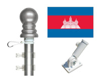 Cambodia flag and spinner pole