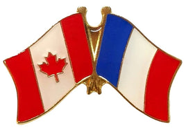 Canadian and France Friendship Flag Pins