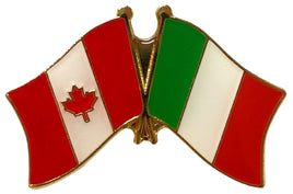 Canada and Italy Friendship Flag Pins