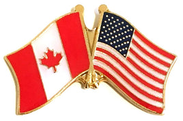 Canada and United States Friendship Flag Pins