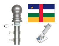 Central African Republic flag and spinner pole