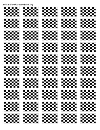 Checkered Flag Sheet Stickers