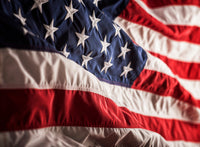 Close-up of American flag stars and stripes