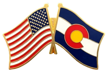 Colorado Double Flag Pin