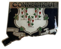 State Map Shape Pins Flag Background