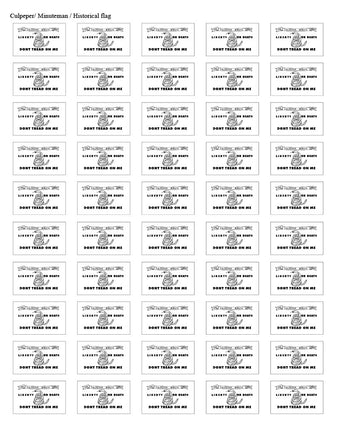 Culpepper flag 50 sheet stickers