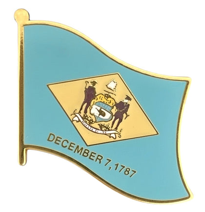 Delaware State Flag Single Pin
