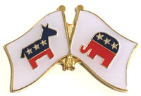 Democratic Donkey and Republican Elephant Pin