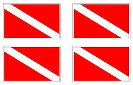 Diver Down Flag Sheet Stickers