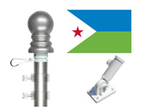 Djibouti flag and pole kit