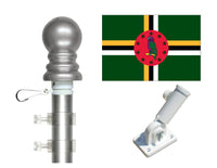 Dominica flag and spinner pole