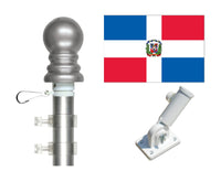 Dominican Republic flag and spinner pole