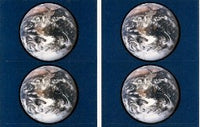 Earth Flag Stickers - 50 per sheet