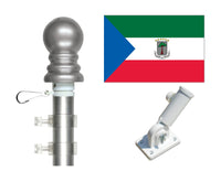 Equatorial Guinea flag and spinner pole