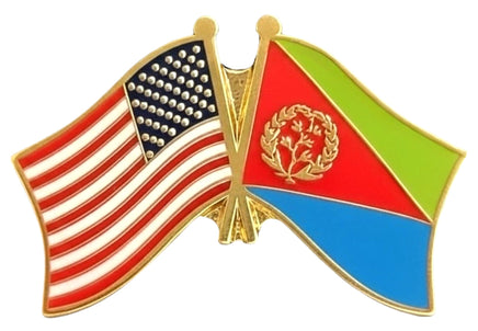 Eritrea Double World Flag Pin