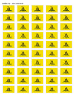 Gadsden flag sheet stickers