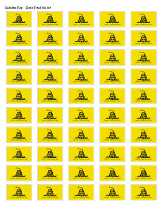 Gadsden flag sheet stickers