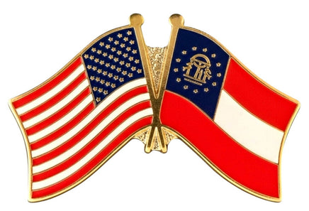 Georgia Double Flag Pin
