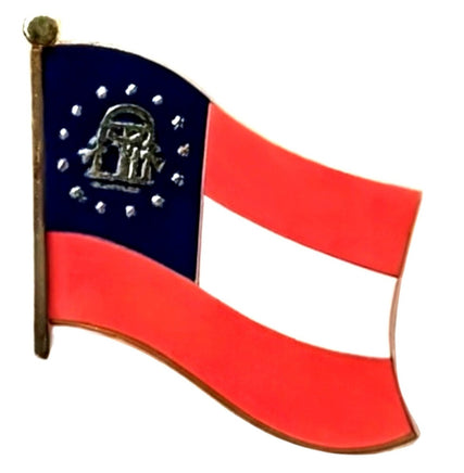 Georgia State Flag Single Pin