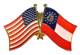 Georgia State Flag Lapel Pin - Double