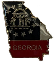 State Map Shape Pins Flag Background