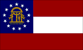 Georgia Polyester State Flag - 3'x5'