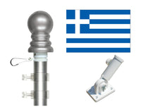 Greece flag and spinner pole