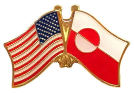 Greenland Double Flag Pin