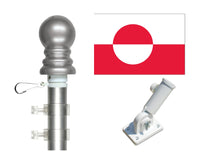 Greenland flag and spinner pole