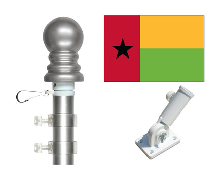 Guinea-Bissau flag and spinner pole